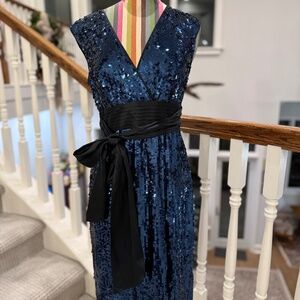 Size XS BCBGMaxazria blue sequined dress